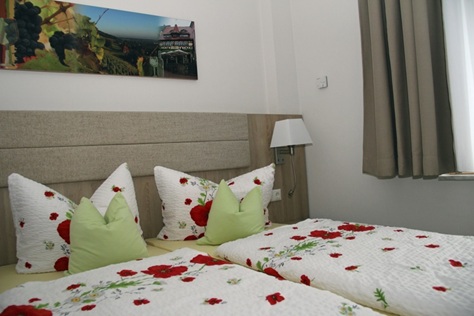 Modernes Zweibettzimmer im Hotel Parkschänke Zabeltitz